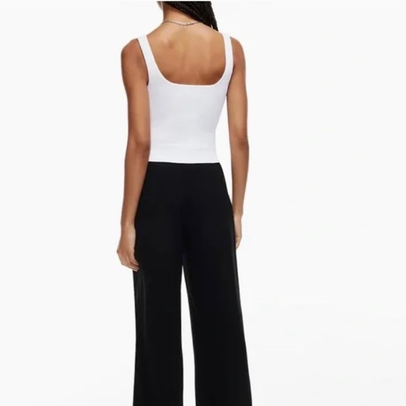 White Babaton sculpt knit square neck top size: xxs - Picture 2 of 5